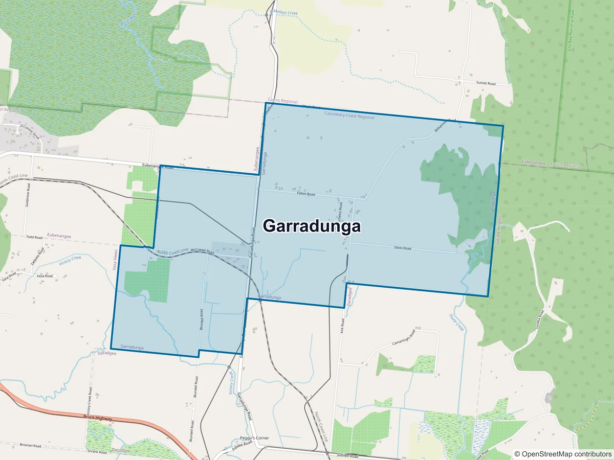 Map of Garradunga, QLD, Australia