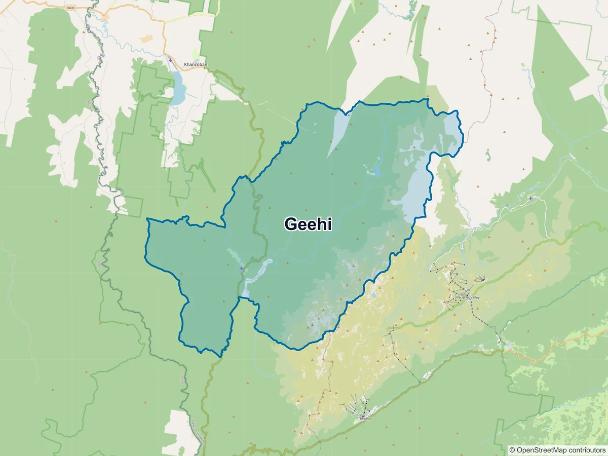 Map of Geehi, NSW, Australia