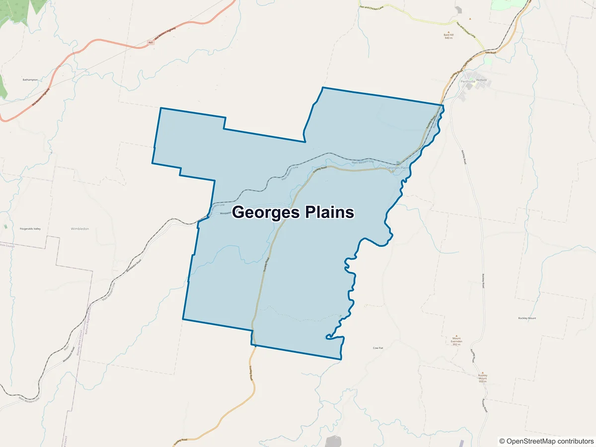 Map of Georges Plains, NSW, Australia