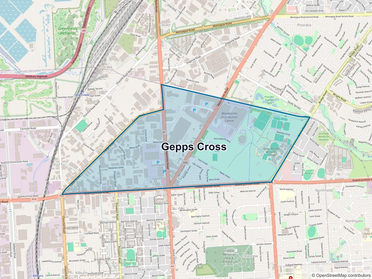 Map of Gepps Cross, SA, Australia