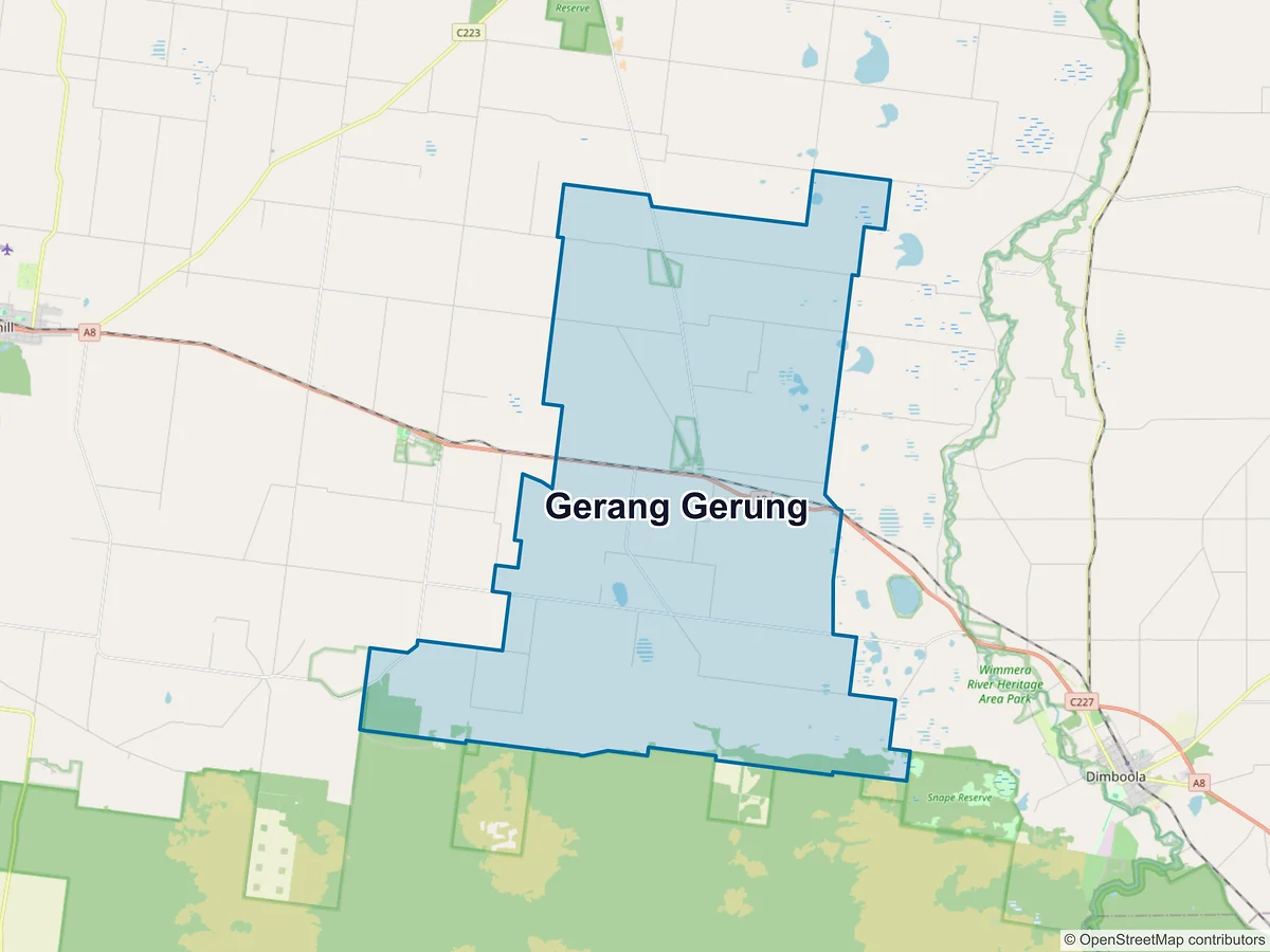 Map of Gerang Gerung, VIC, Australia