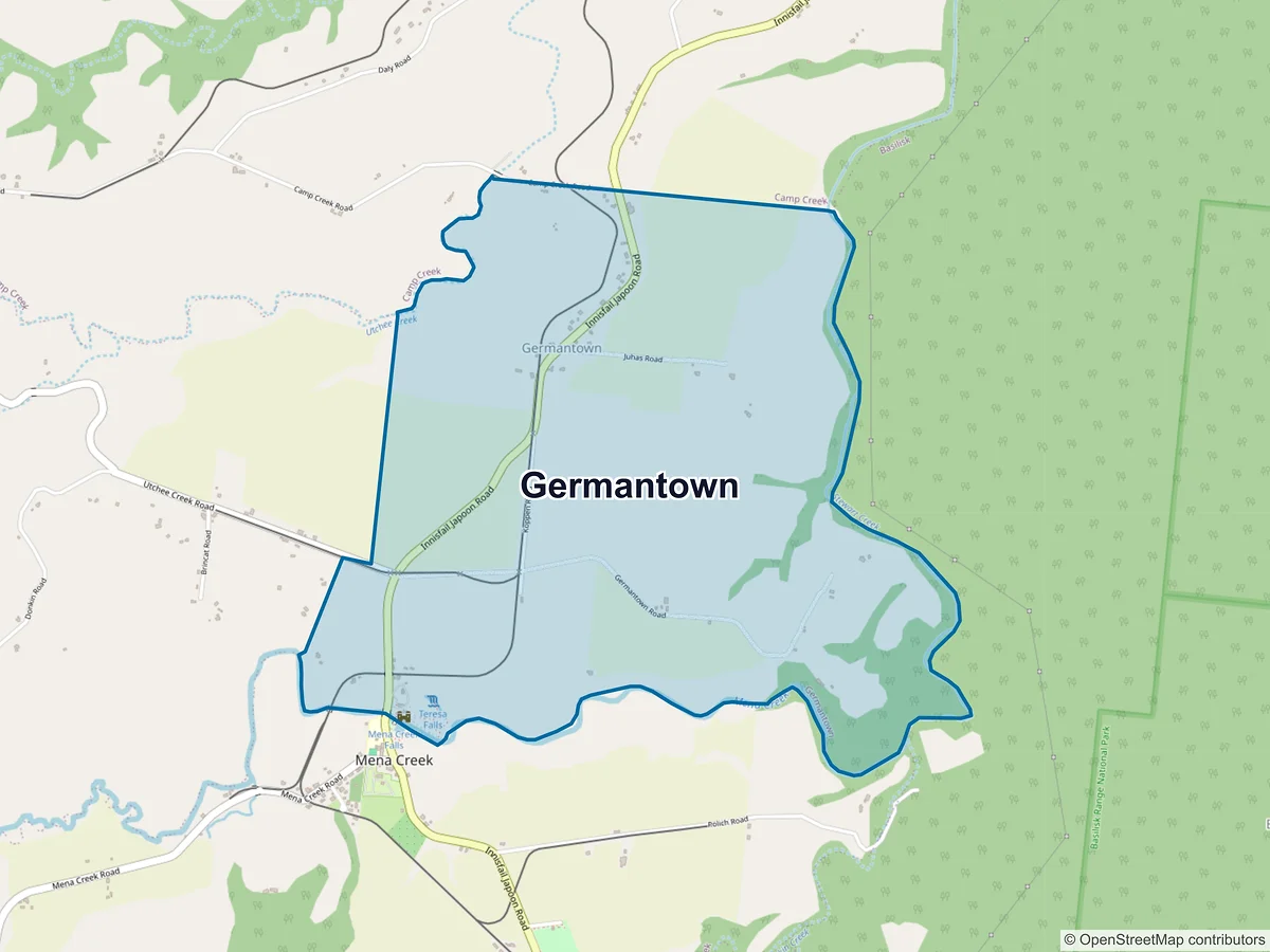 Map of Germantown, QLD, Australia