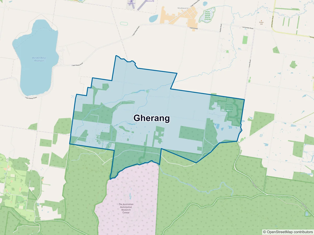 Map of Gherang, VIC, Australia
