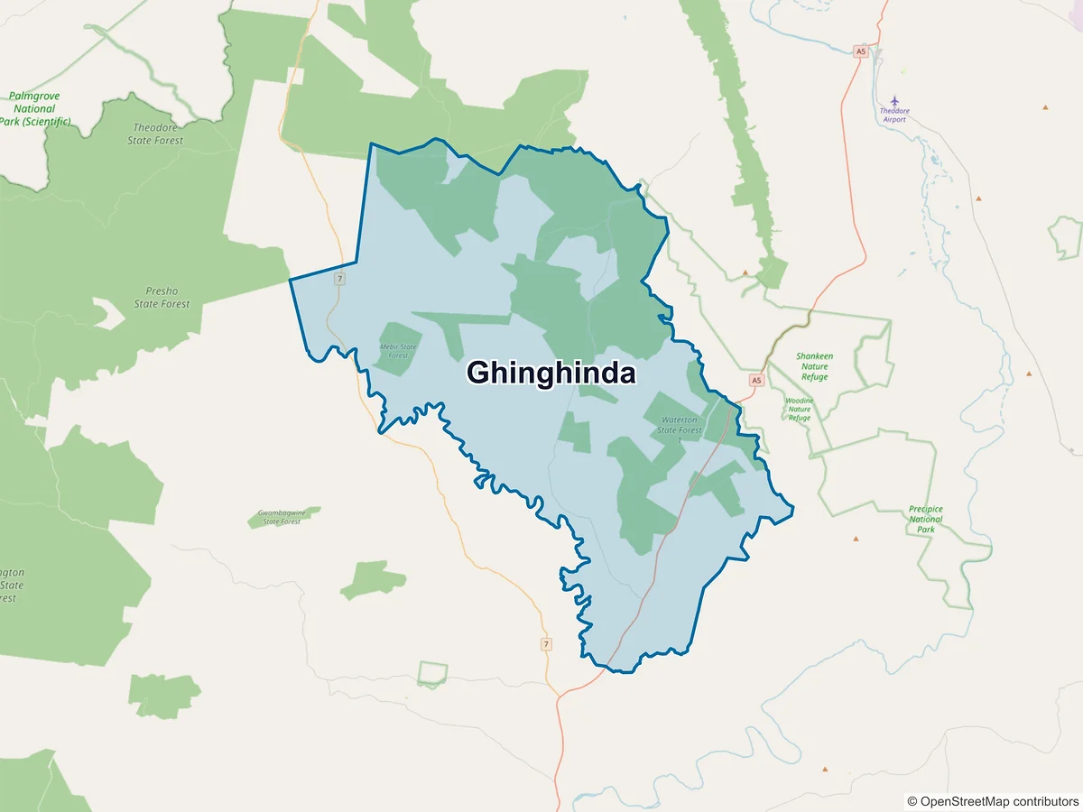 Map of Ghinghinda, QLD, Australia