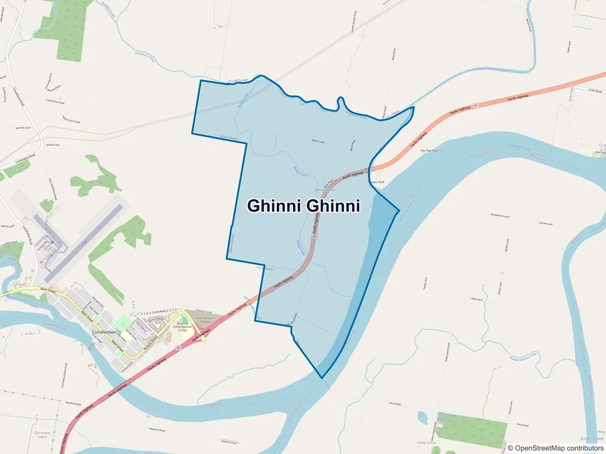 Map of Ghinni Ghinni, NSW, Australia