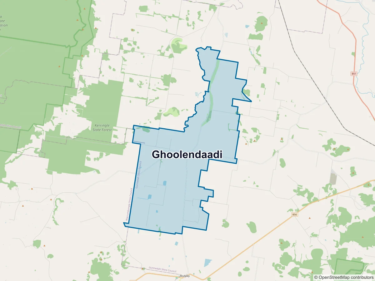 Map of Ghoolendaadi, NSW, Australia