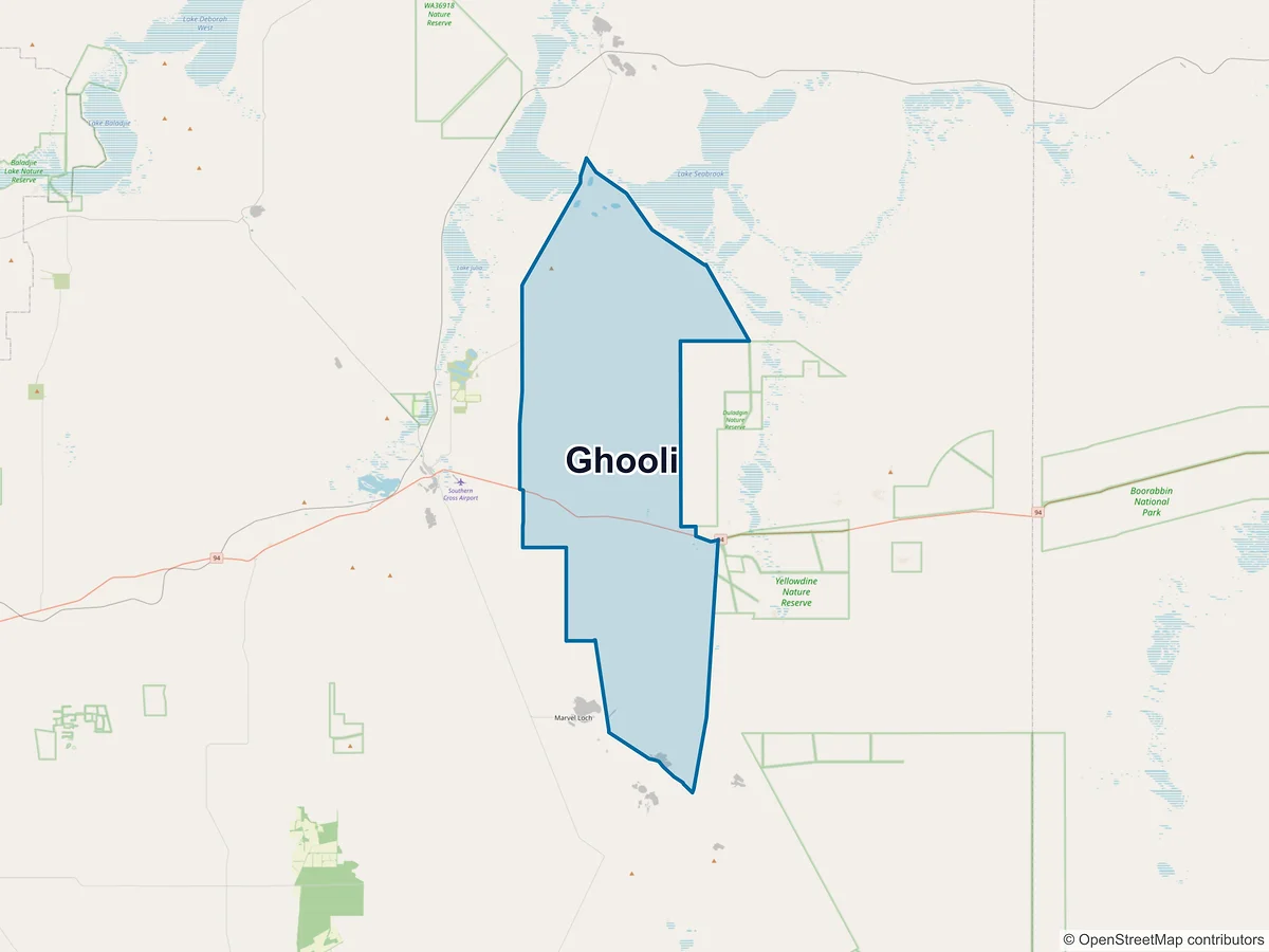 Map of Ghooli, WA, Australia