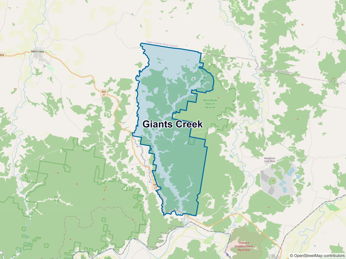 Map of Giants Creek, NSW, Australia