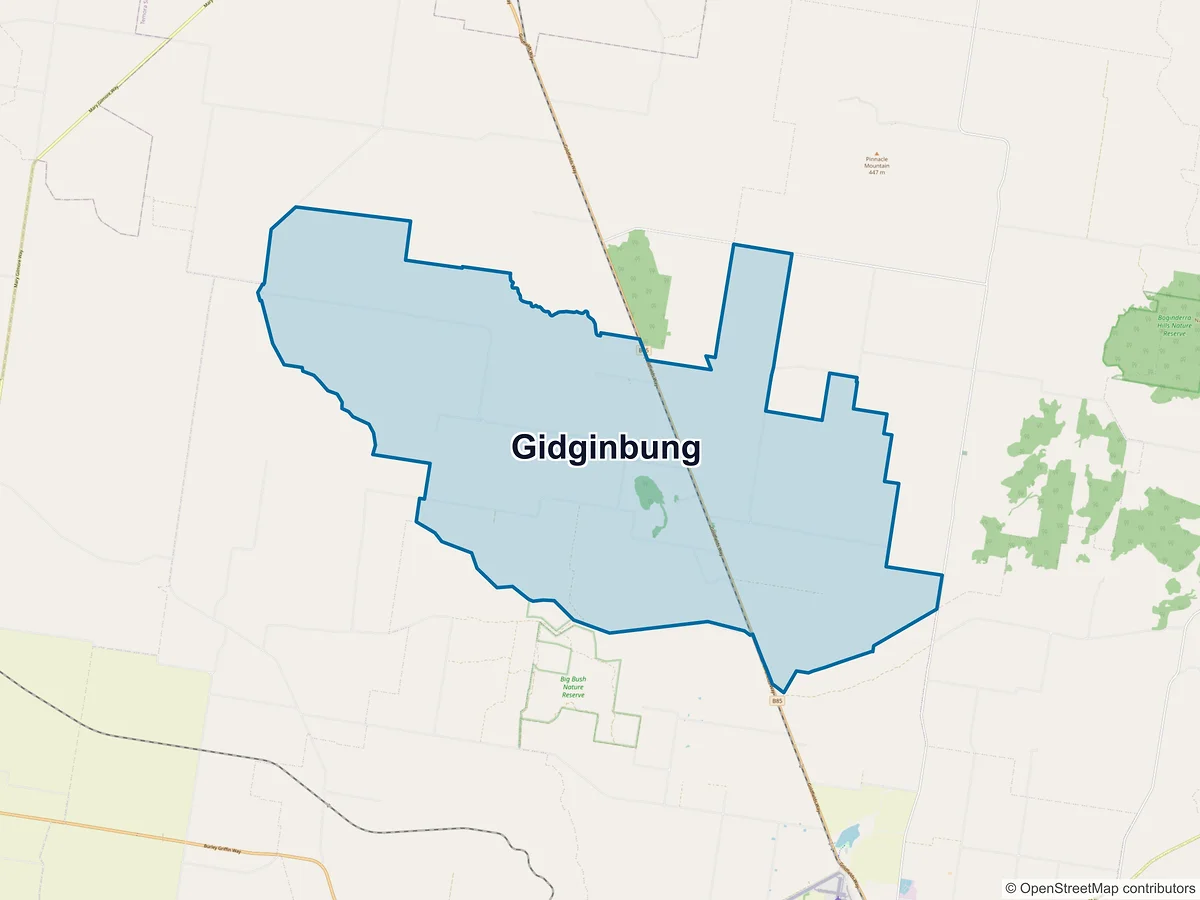 Map of Gidginbung, NSW, Australia