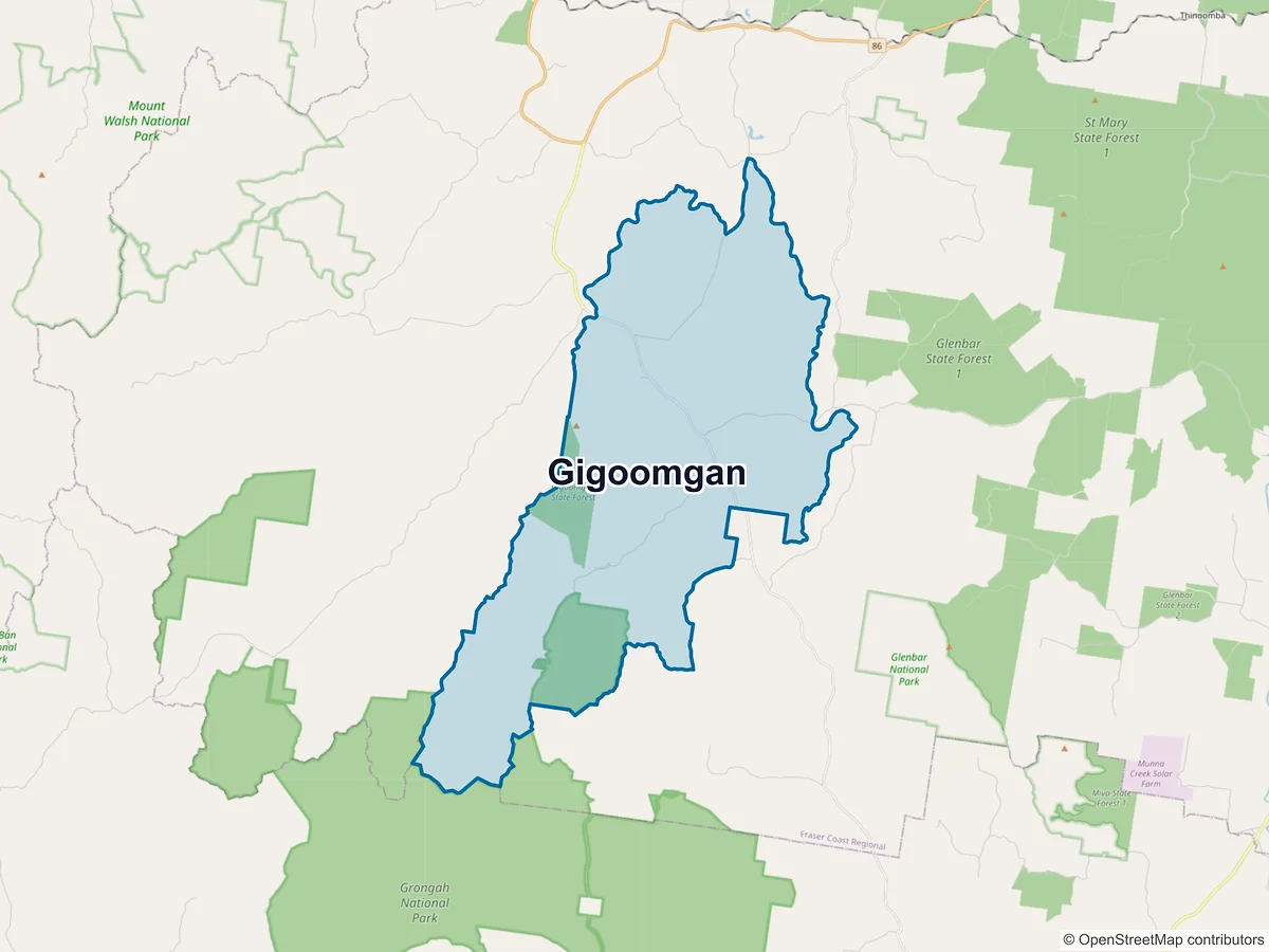 Map of Gigoomgan, QLD, Australia
