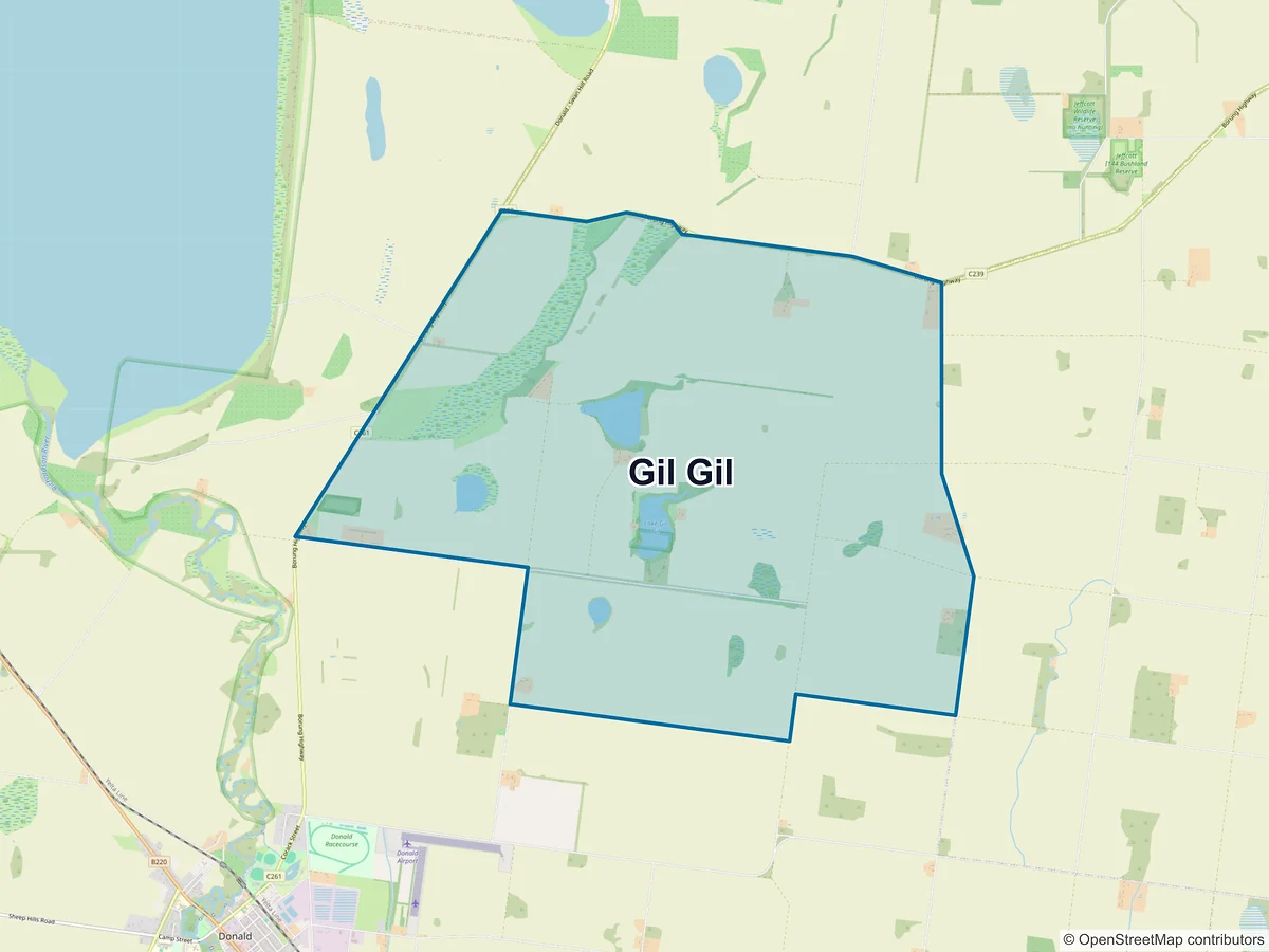 Map of Gil Gil, VIC, Australia