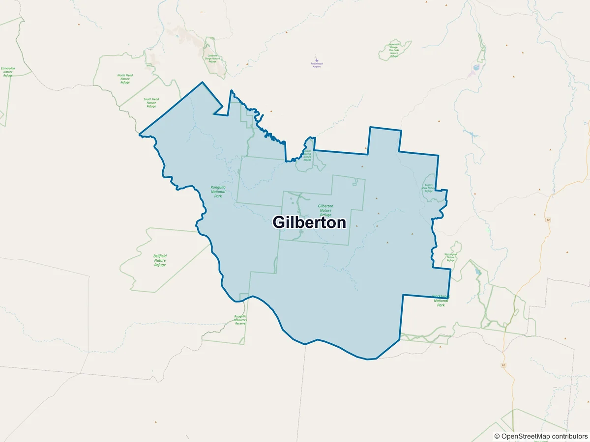Map of Gilberton, QLD, Australia