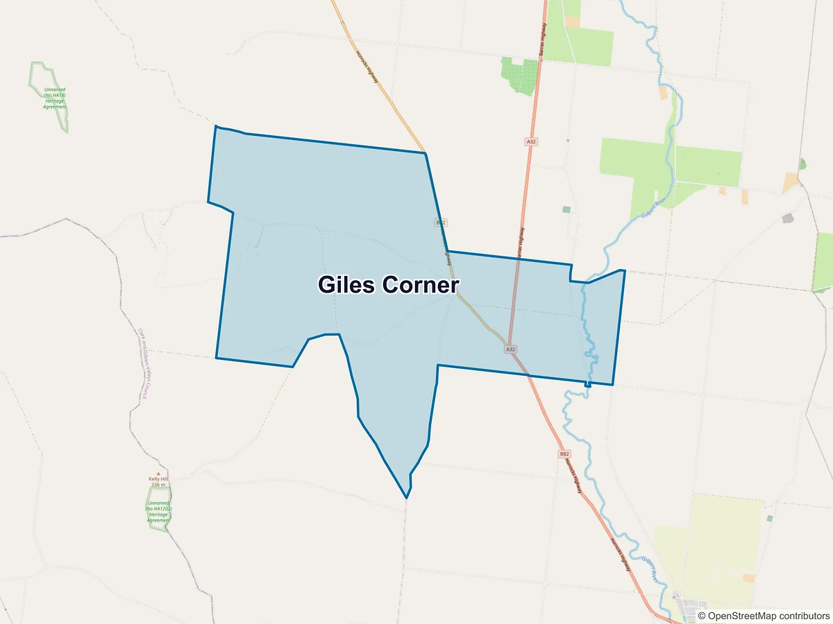 Map of Giles Corner, SA, Australia