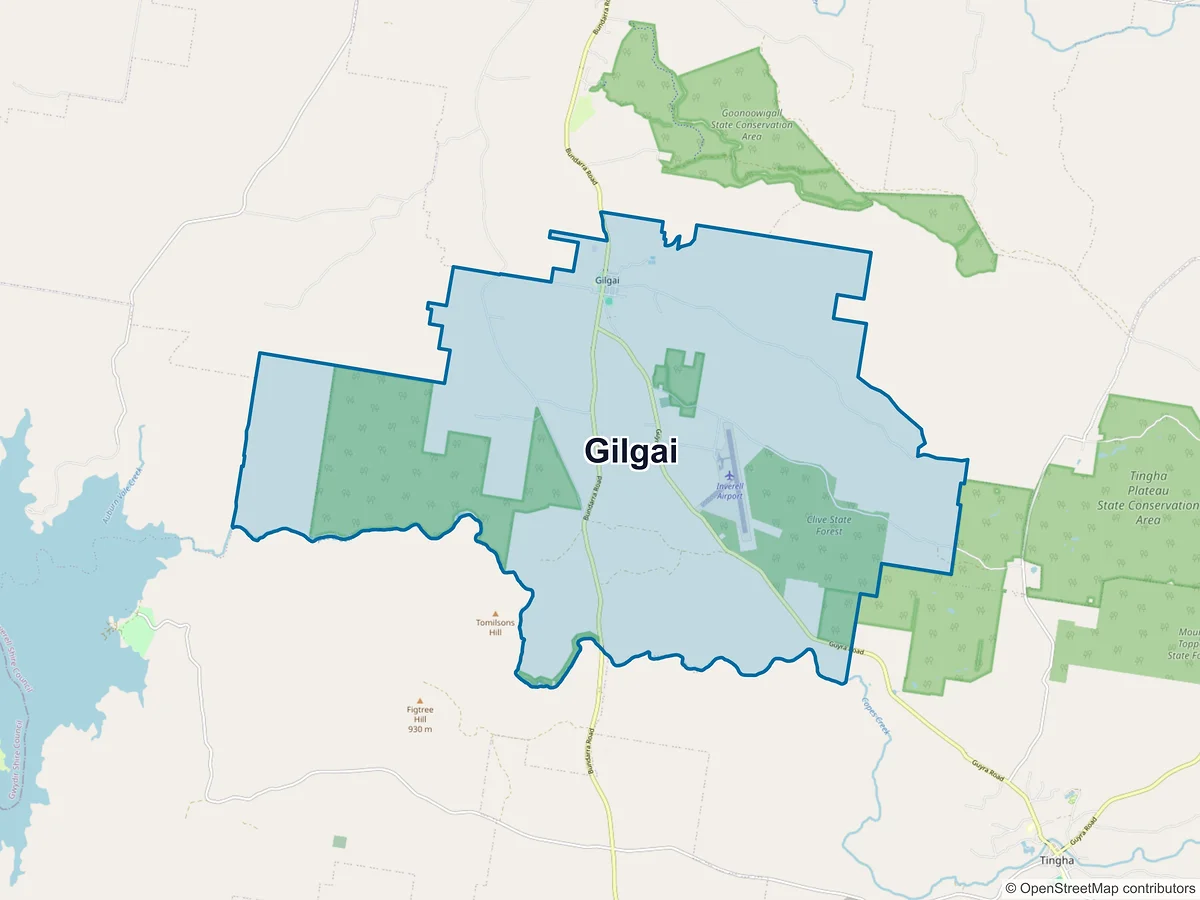 Map of Gilgai, NSW, Australia
