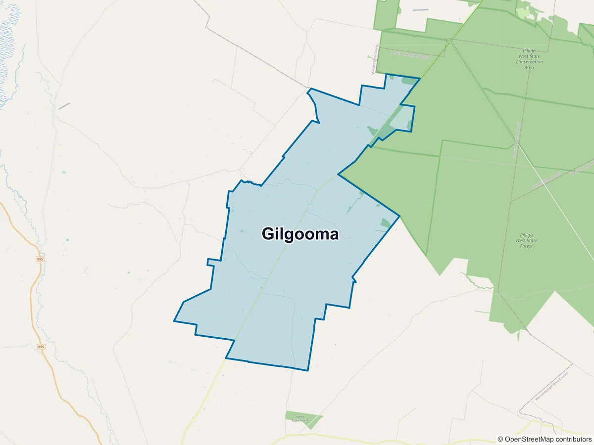 Map of Gilgooma, NSW, Australia