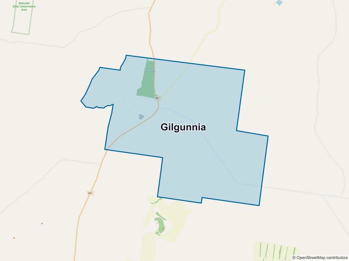 Map of Gilgunnia, NSW, Australia