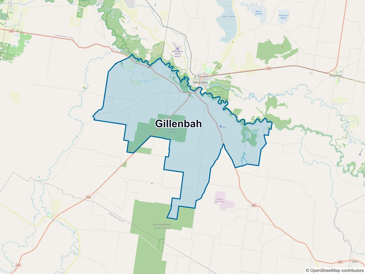 Map of Gillenbah, NSW, Australia