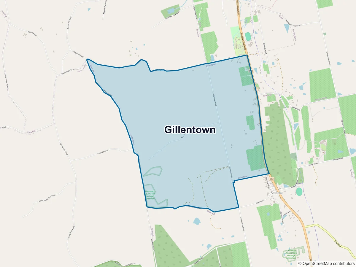 Map of Gillentown, SA, Australia