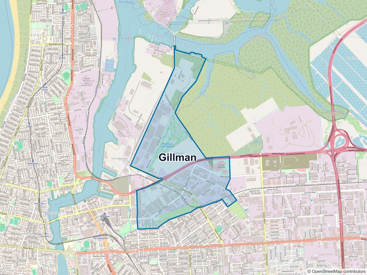 Map of Gillman, SA, Australia