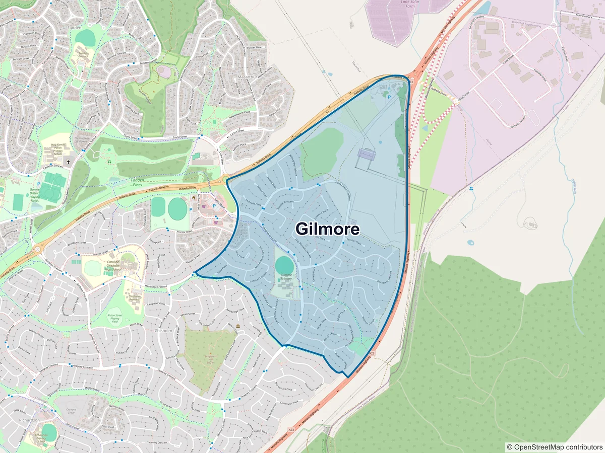 Map of Gilmore, ACT, Australia
