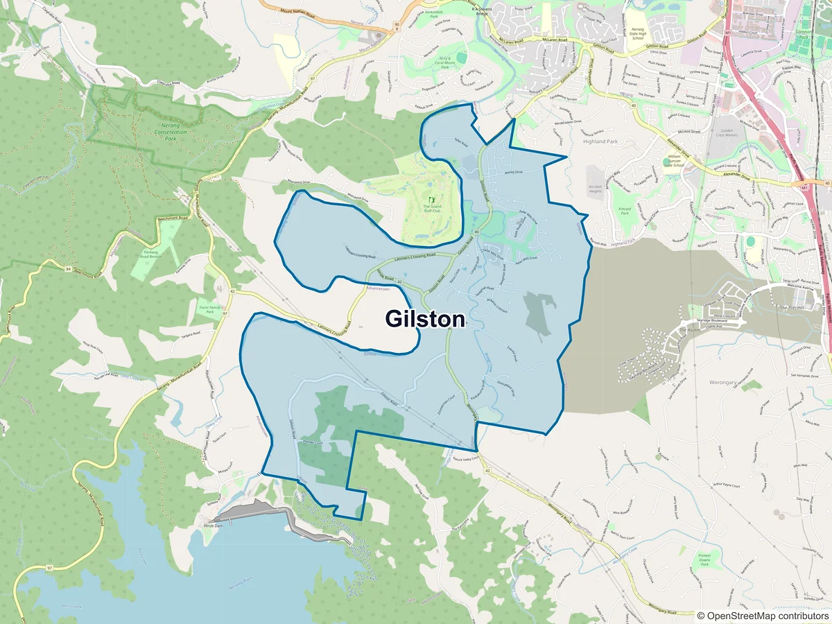 Map of Gilston, QLD, Australia