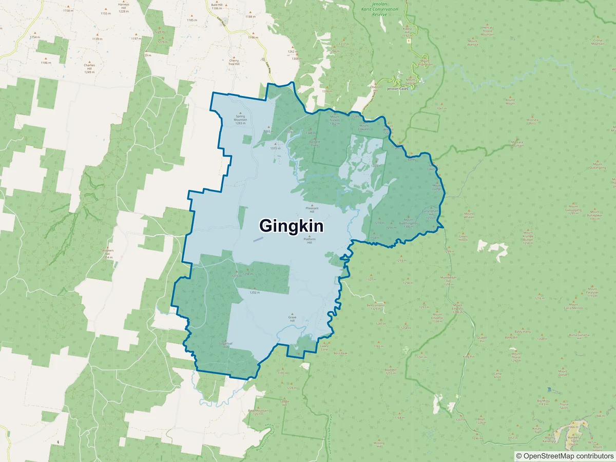 Map of Gingkin, NSW, Australia