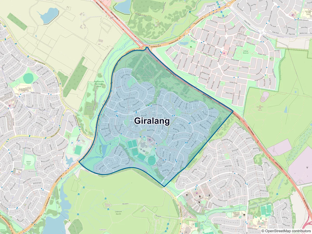 Map of Giralang, ACT, Australia