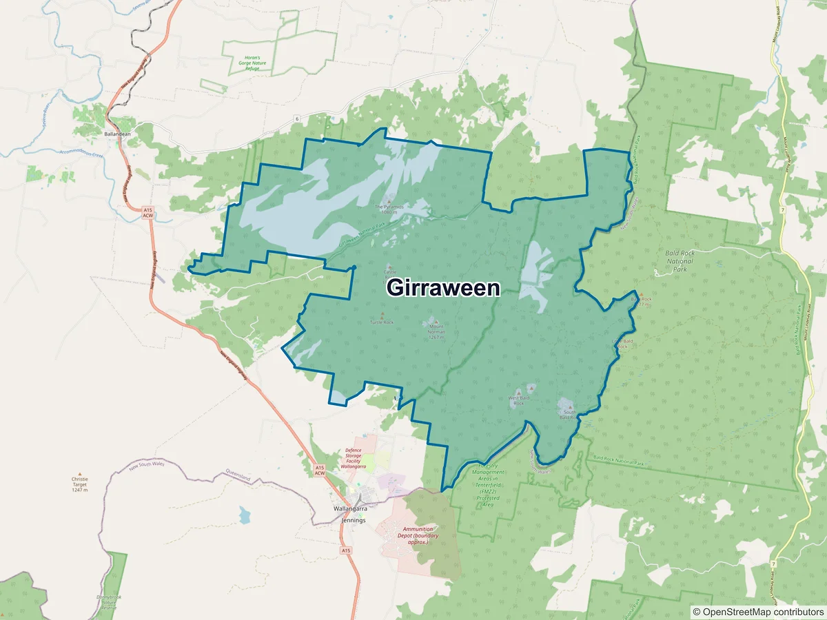 Map of Girraween, QLD, Australia