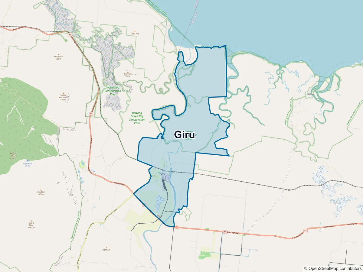 Map of Giru, QLD, Australia