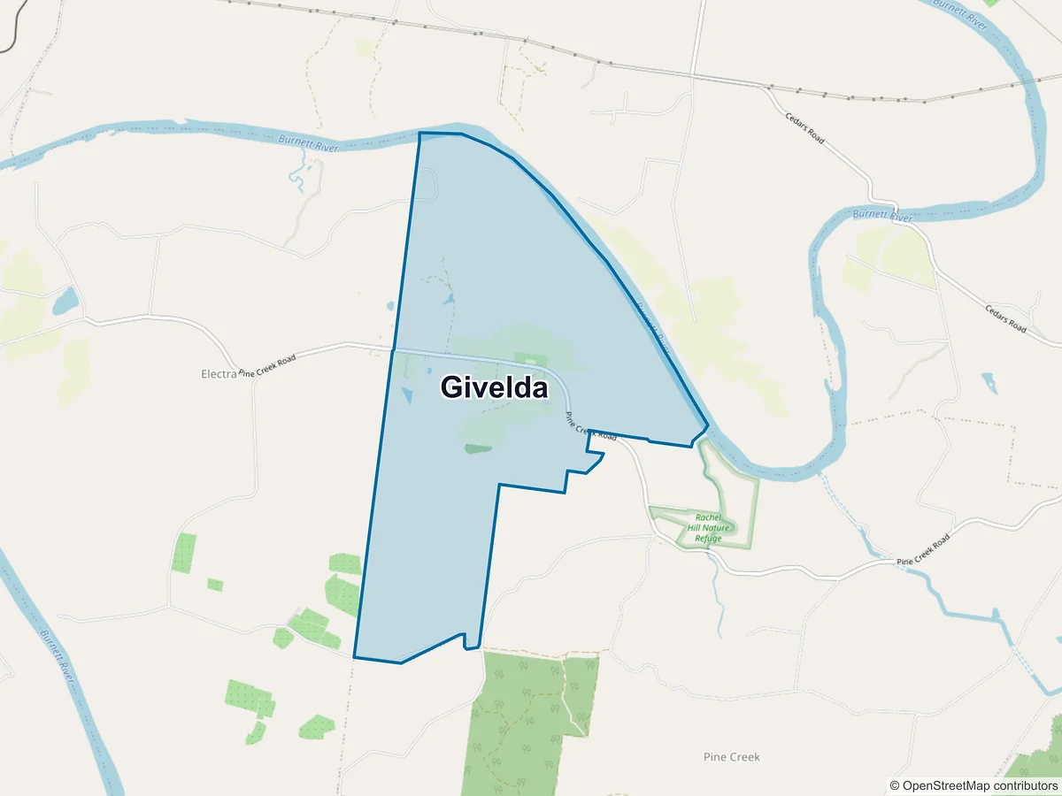 Map of Givelda, QLD, Australia