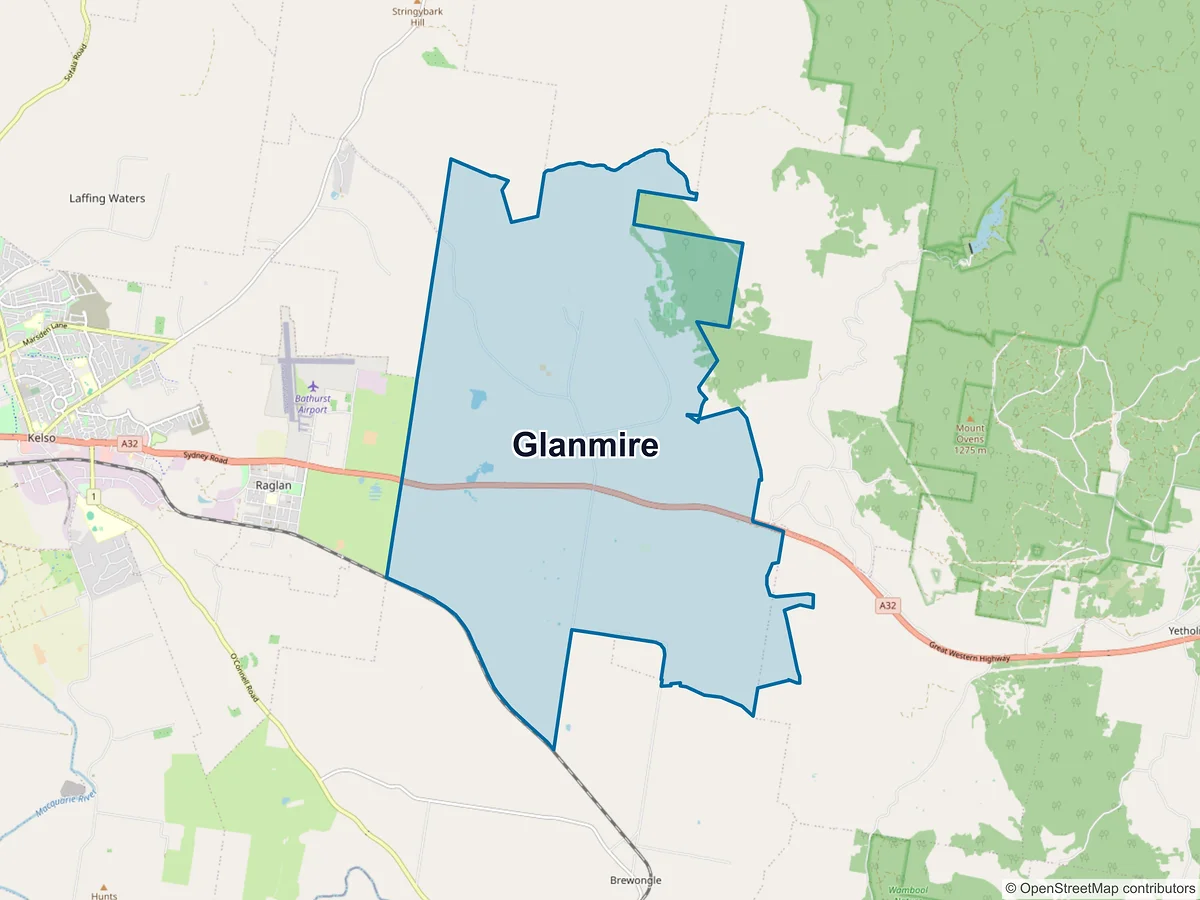 Map of Glanmire, NSW, Australia