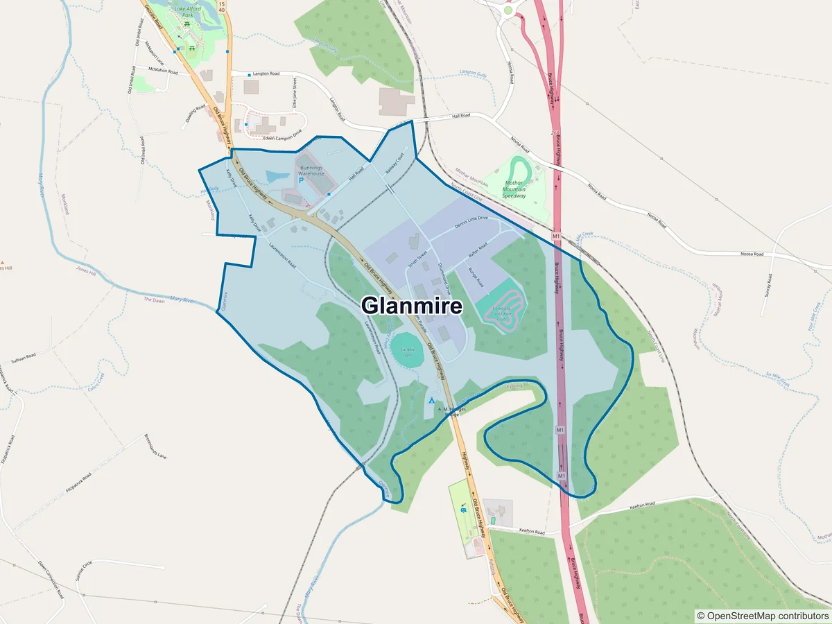 Map of Glanmire, QLD, Australia