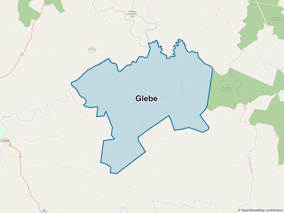 Map of Glebe, QLD, Australia