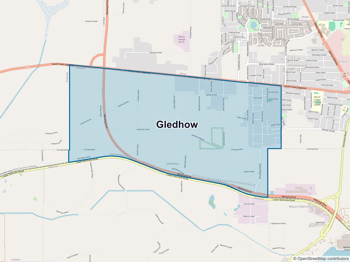 Map of Gledhow, WA, Australia