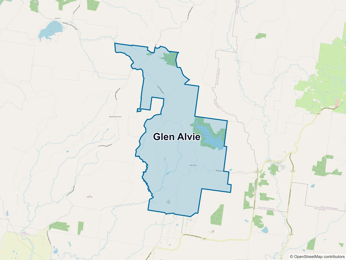 Map of Glen Alvie, VIC, Australia