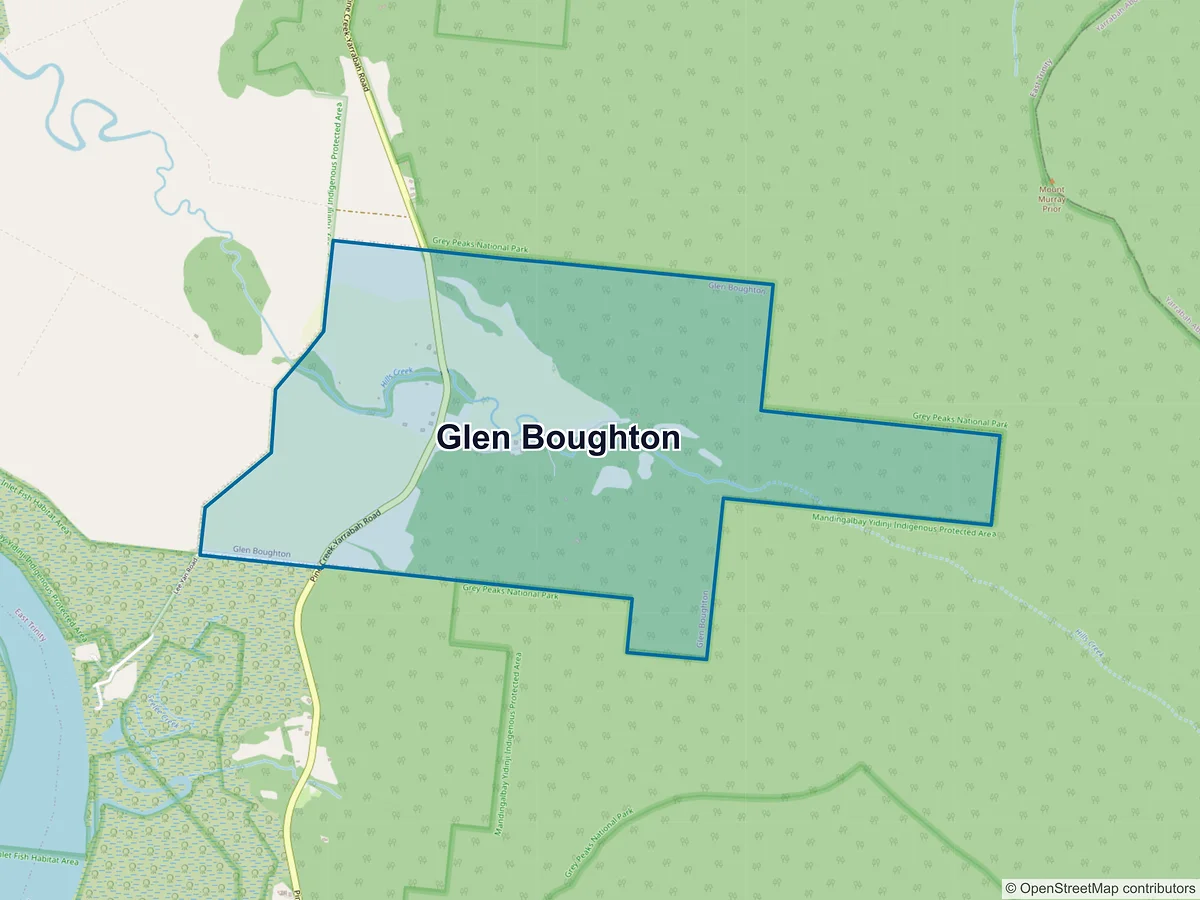 Map of Glen Boughton, QLD, Australia
