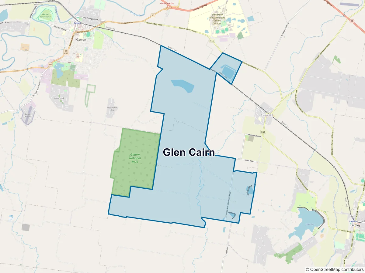 Map of Glen Cairn, QLD, Australia