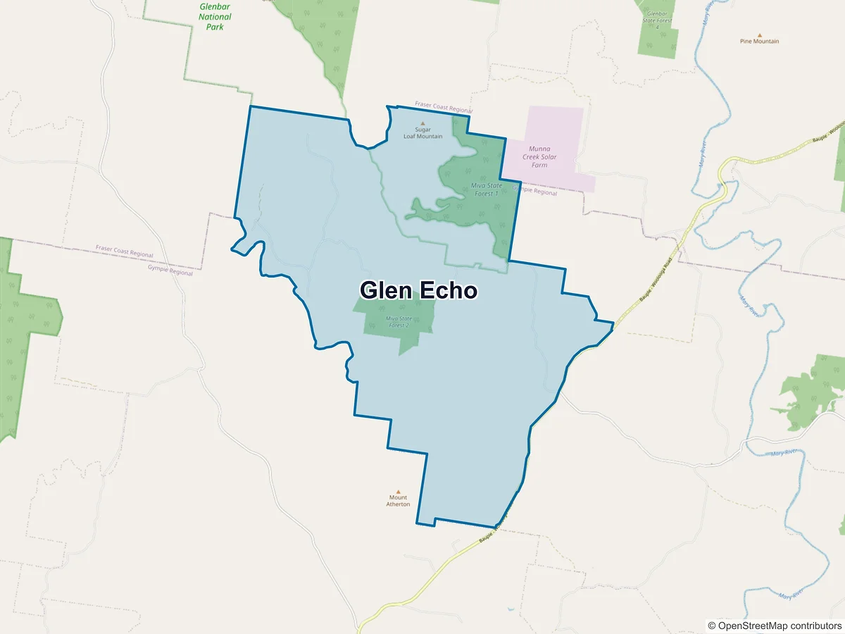 Map of Glen Echo, QLD, Australia