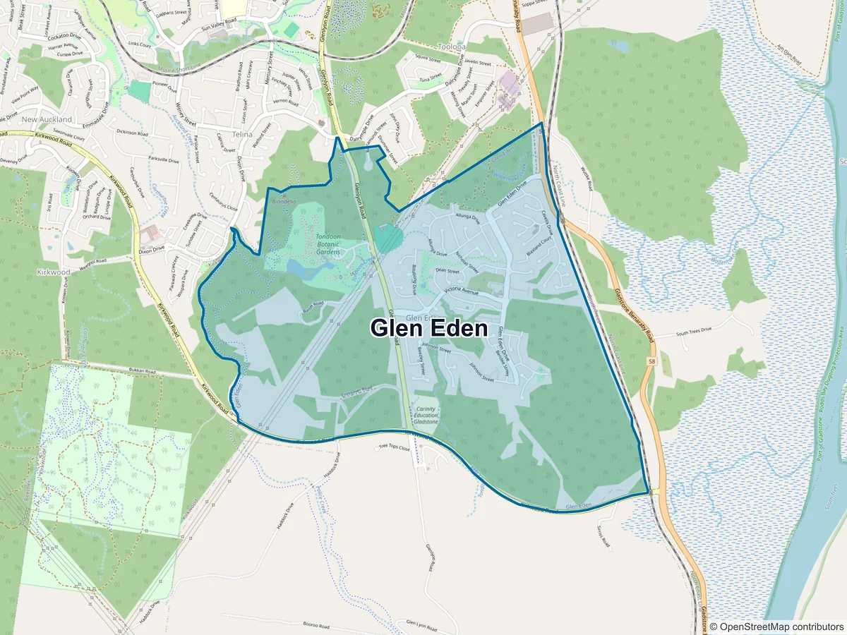 Map of Glen Eden, QLD, Australia