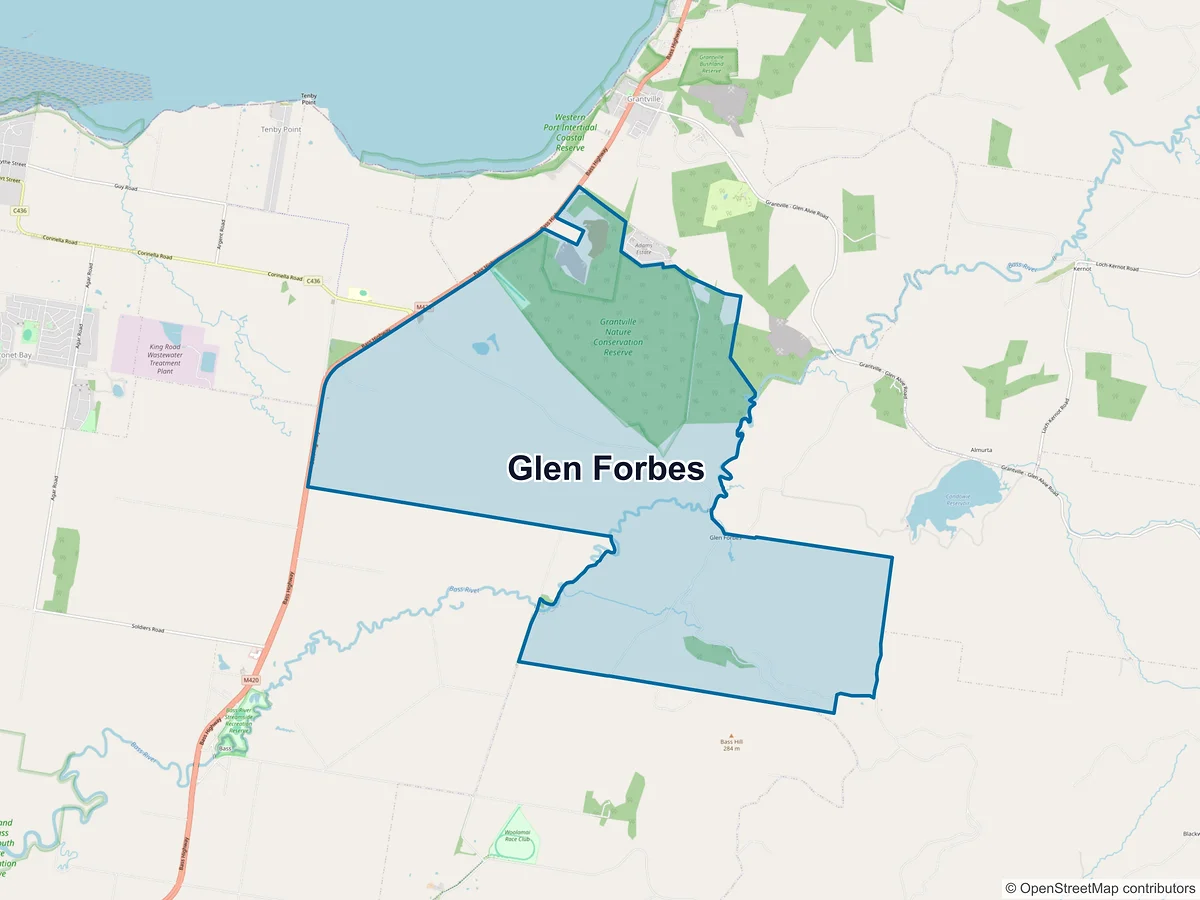 Map of Glen Forbes, VIC, Australia