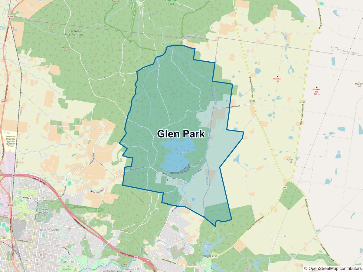Map of Glen Park, VIC, Australia
