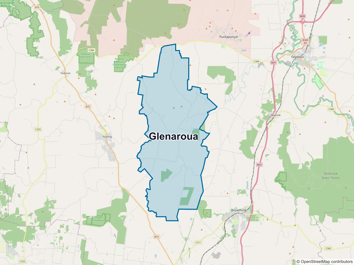 Map of Glenaroua, VIC, Australia