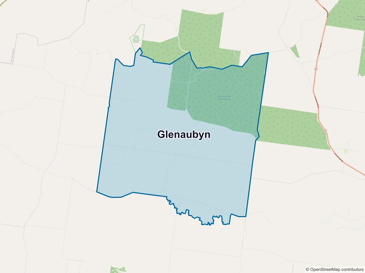 Map of Glenaubyn, QLD, Australia
