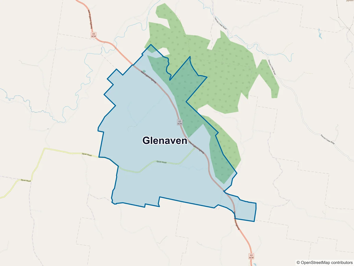 Map of Glenaven, QLD, Australia