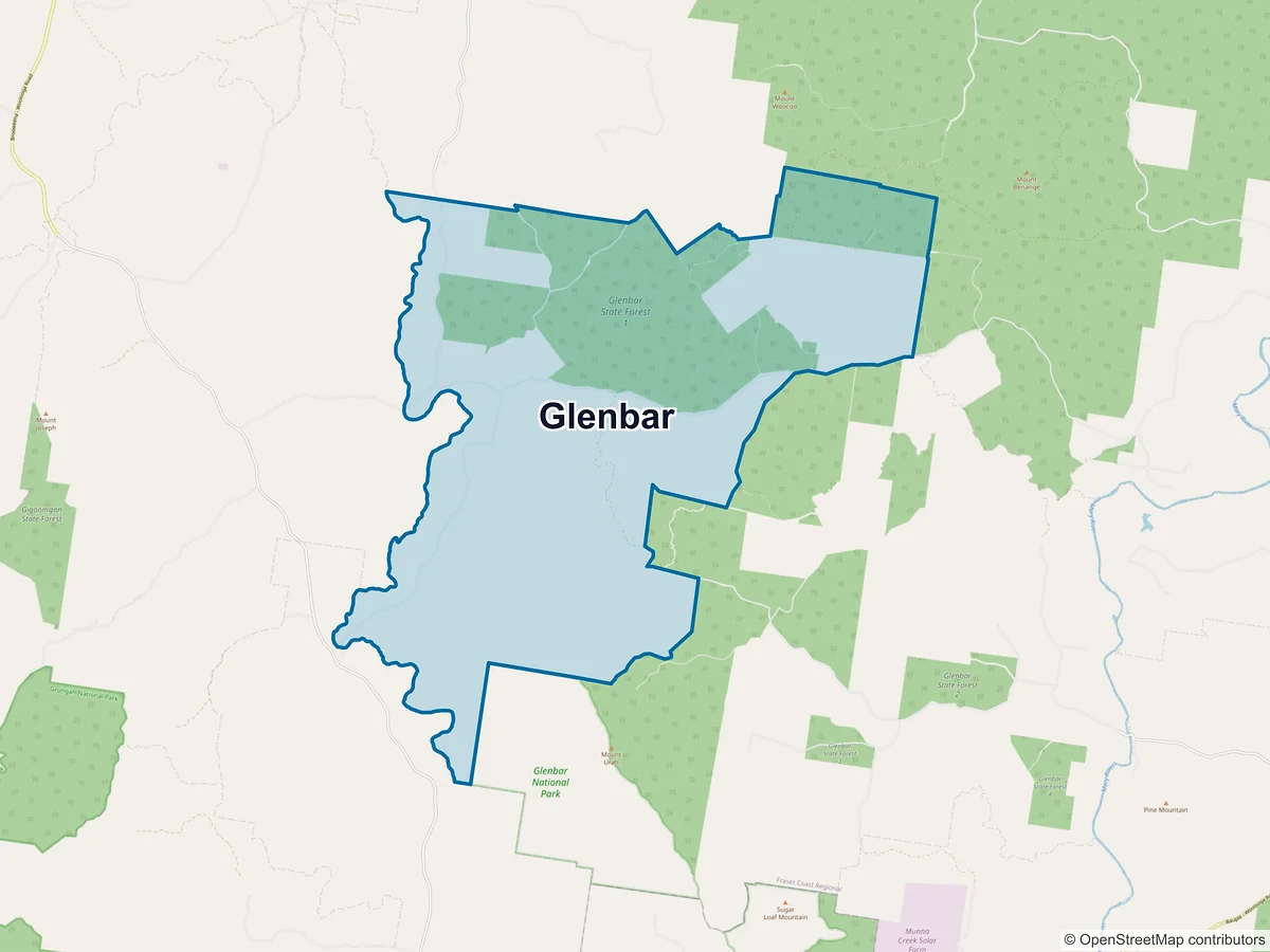 Map of Glenbar, QLD, Australia