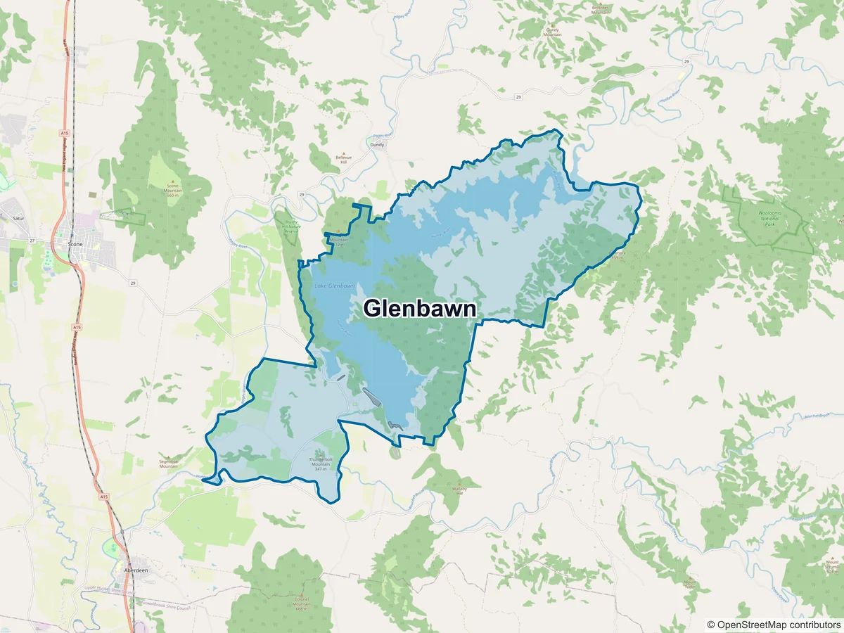 Map of Glenbawn, NSW, Australia