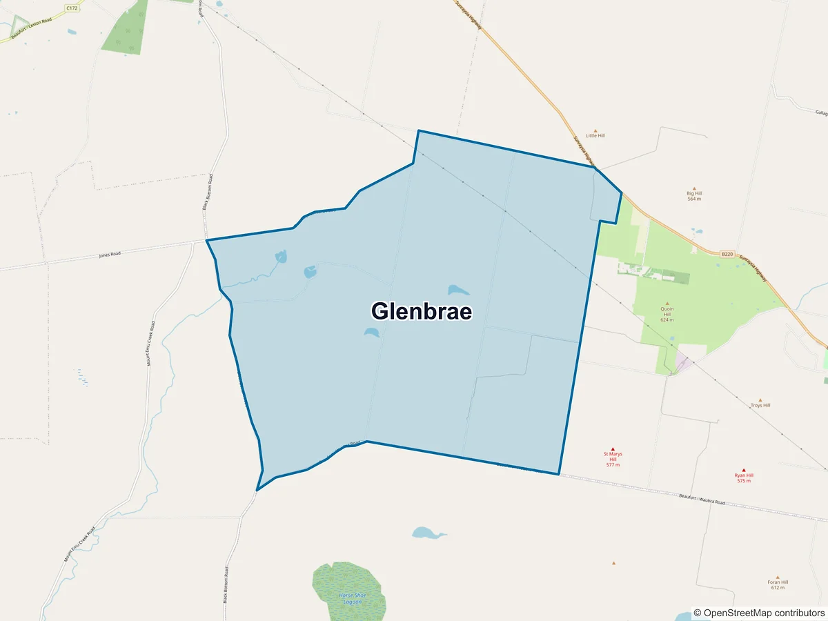 Map of Glenbrae, VIC, Australia