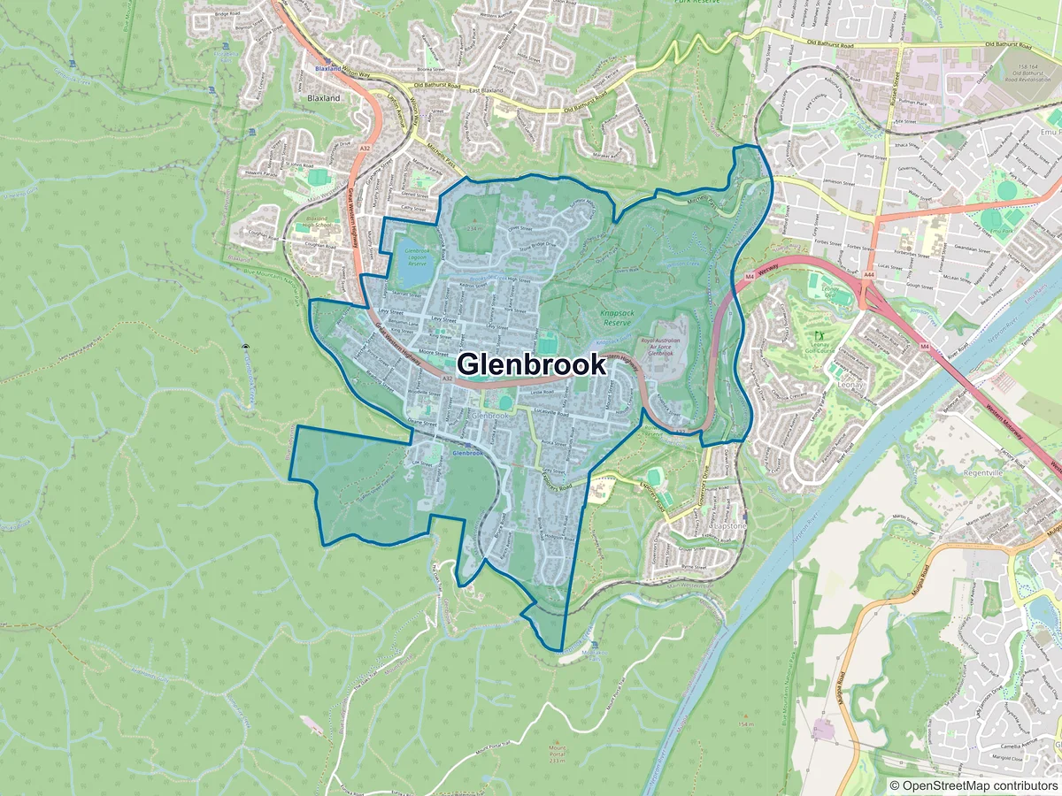Map of Glenbrook, NSW, Australia