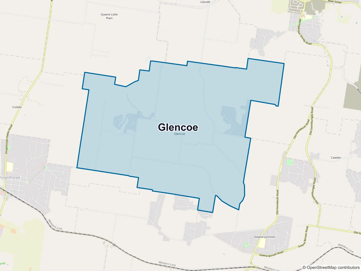 Map of Glencoe, QLD, Australia
