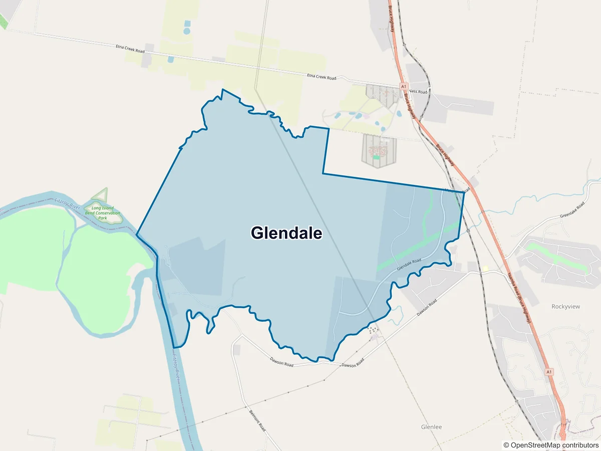 Map of Glendale, QLD, Australia